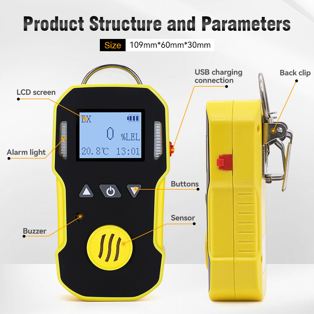 Waterproof Dustproof Explosion Proof House Natural Diffusion CO H2S CH4 O2 Toxic Combustible Gas Leak Detector